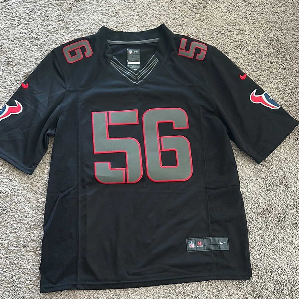 Dark blue and Red Texans Football Jersey